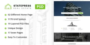 StatePress - Real Estate PSD Template