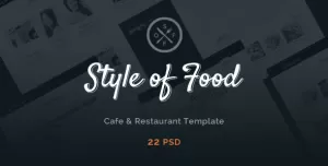 Style of Food - Restaurant & Cafe PSD Template