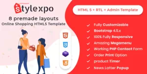 Stylexpo- Responsive Multipurpose  E-Commerce HTML5 + RTL + Admin Template