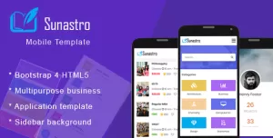 Sunastro - Bootstrap 4x Mobile HTML5 Template