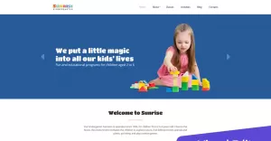 Sunrise - Kids Center & Kindergarten Moto CMS 3 Template
