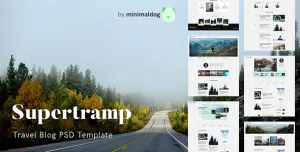 Supertramp - Travel Blog PSD Template