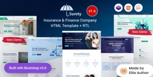 Surety - Insurance & Finance Company HTML Template