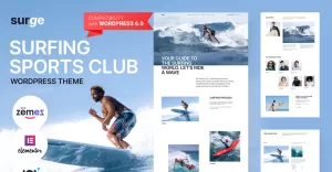 Surge - Surfing Sports Club WordPress Theme - TemplateMonster