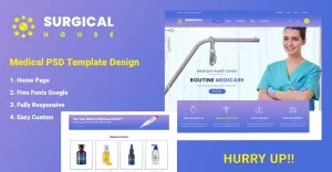 Surgical House - Medical  PSD Template - TemplateMonster