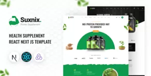 Suxnix - React Next js Health Supplement Template
