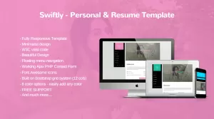 Swiftly - Personal and Resume WordPress Template - Themes ...