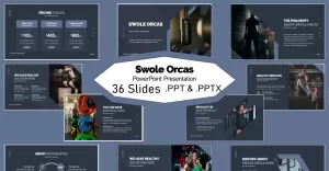 Swole Oscars - Yoga, Gym Fitness, and Health Body PowerPoint Template