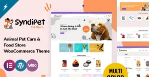 Syndipet - Animal Pet Care and Pet Food Store WooCommerce Theme