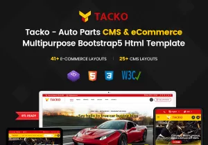 Tacko  Free Multipurpose Auto Parts and Accessories Bootstrap 5 Template