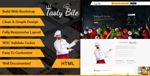 Tastybite Food Restaurant Bootstrap HTML5 Template