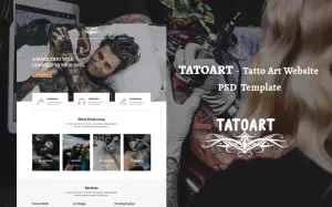 TATOART - Tatto Art Website PSD Template - TemplateMonster