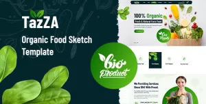 TazZA - Organic Food Sketch Template