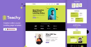 Teachy - Online Course Landing Page Elementor