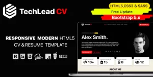 TechLead - Responsive Professional HTML5 CV and Resume Template