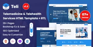 Teli - Digital Healthcare & Medical Services HTML Template