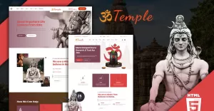 Temple Hindu Mandir Religious HTML5 Website Template