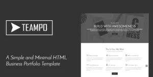 Tempo  One Page Business Portfolio HTML Template