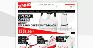 Tennis Dress  Supplies Magento Theme - TemplateMonster