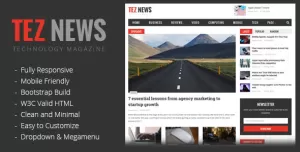 TezNews Magazine/News HTML5 Template