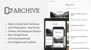 The Archive - Clean WordPress Theme for Blogs - Themes ...