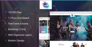 The Crowd - Rock Band Page PSD Template