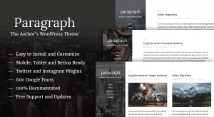 The Paragraph - Clean WordPress Theme for Blogs - Themes ...