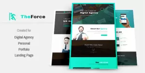 TheForce Digital Agency, Personal, App Landing PSD Template