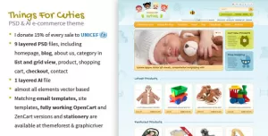 Things for Cuties - E-Commerce Baby Shop Template