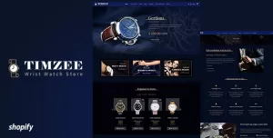 Timezee  Shopify Watch Store, Dark Jewelry Theme