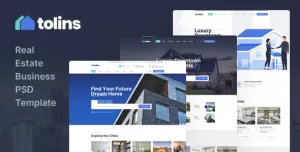 Tolips - Real Estate Business PSD Template