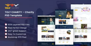 Toly – Charity PSD Template
