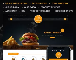Tostitos Food Store OpenCart Template - TemplateMonster