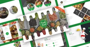 Track Food Modern PowerPoint Template - TemplateMonster