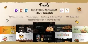 Treats - Fast Food & Restaurant HTML Template