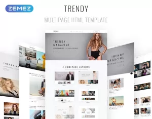 Trendy - Fashion Magazine Multipage HTML5 Website Template