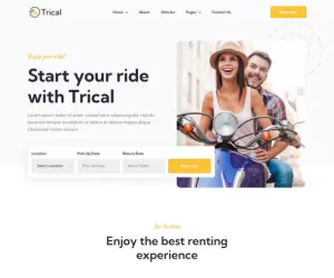 Trical  Bike & Scooter Rental Elementor Template Kit