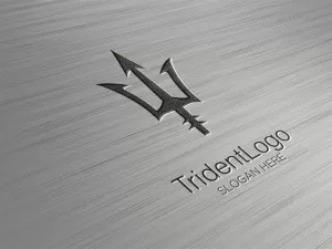 Trident Simple Logo Design Template
