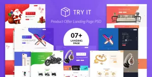Tryit - Product Offer Landing Page PSD Template