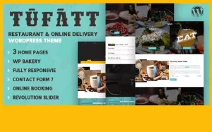 Tufatt  Restaurant  & Food Blog WordPress Theme
