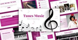 Tunes Music Presentation PowerPoint Template