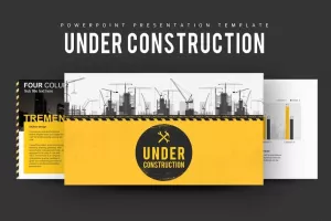 Under Construction PowerPoint template - TemplateMonster