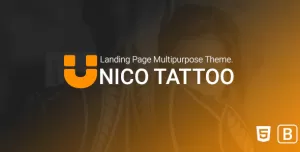 Unico tattoo - Multipurpose Responsive Bootstrap Landing page Template.
