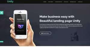 Unity Startup App Showcase IT Solution Software HTML5 Template