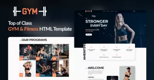Unleash Your Potential with 'Gym' – A Cutting-Edge Fitness and Gym HTML Template