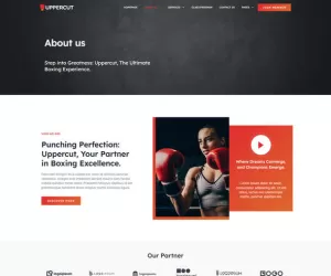 Uppercut - Boxing School & Martial Arts Elementor Pro Template Kit