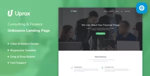 Uprox - Consulting & Finance Unbounce Landing Page Template