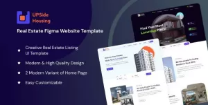 UPSide Real Estate Figma web template
