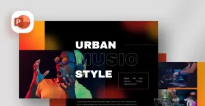 Urban Music Style PowerPoint Template - TemplateMonster