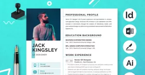 UX Designer Clean and Modern Resume Template Word  CV